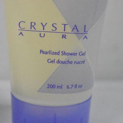 Two Avon Crystal Aura Pearlized Shower Gels, 6.7 fl oz - New
