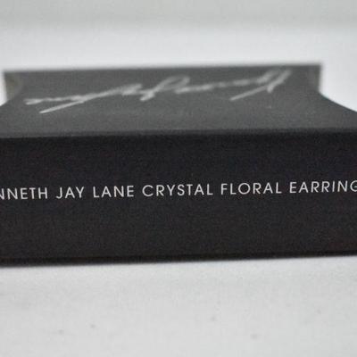 Kenneth Jay Lane Crystal Floral Earrings by AVON - New