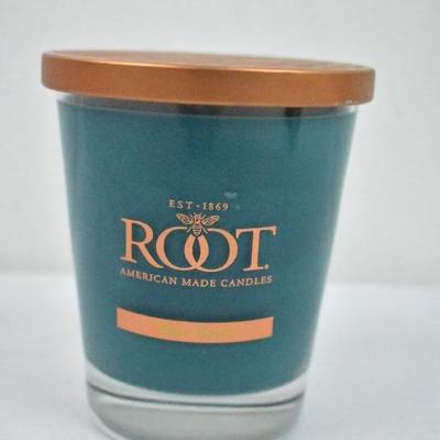 Root Legacy Veriglass Scented Beeswax Candle, Blue Basil, Large 10.5 oz - New