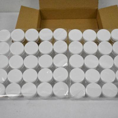 50 Pack 5G/5ML High Quality Clear Plastic Cosmetic Container Jars & Lids - New