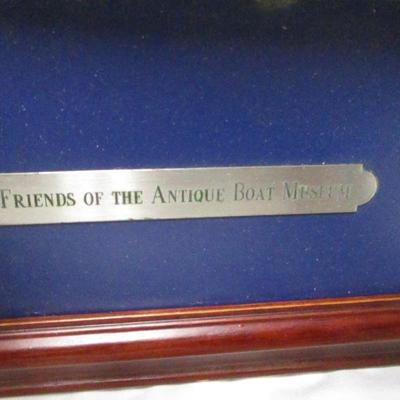 Lot 67 - Friends Of The Antique Boat Museum - Framed Boat Sculpture 