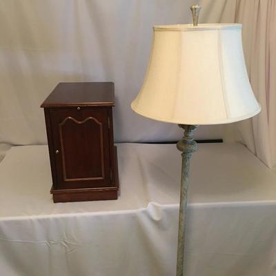 Lot 16 - Side Table & Floor Lamp