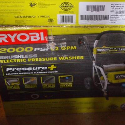 2000 PSI Ryobi Pressure washer like new condition 