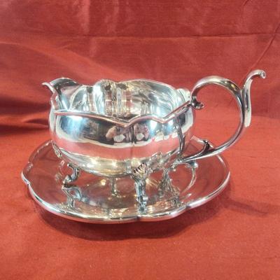 Silver Plate Gravy with Underplate