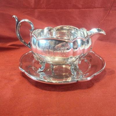 Silver Plate Gravy with Underplate