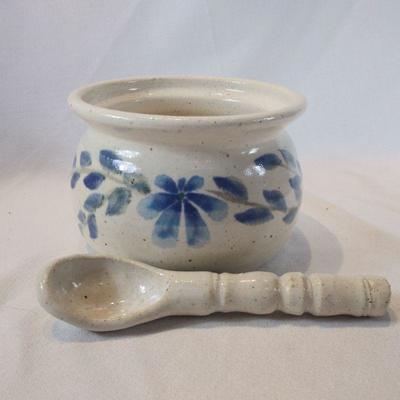 Pottery Jam Bowl with Spoon