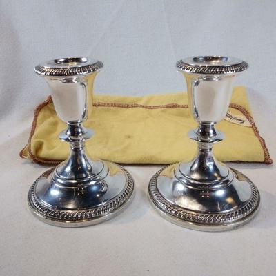 Sterling Silver Candle Stick Holders