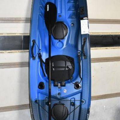 Lifetime Tamarack 100 Angler Blue Kayak - Near New, Shipping Damaged