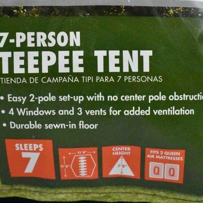 Ozark Trail 7-person Teepee Tent - Used, Complete, Good Condition, No Issues