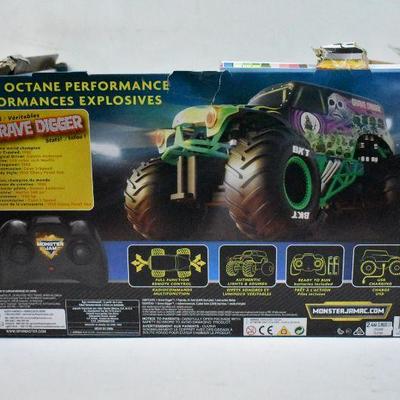 Monster Jam Grave Digger RC Car - Tested, Works, Missing Charger Cover