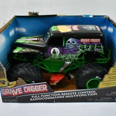 Monster Jam Grave Digger RC Car - Tested, Works, Missing Charger Cover