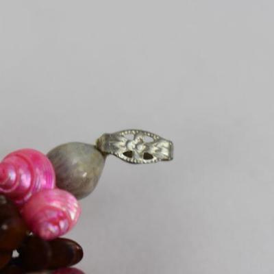 1950s Vintage Costume Jewelry: Cuff Bracelet, Hawaiian Shell Bracelet & Earrings