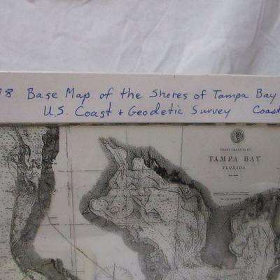 Lot 100 - 1878 Base Map Shores Of Tampa Bay Coast Survey