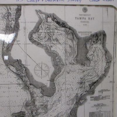 Lot 100 - 1878 Base Map Shores Of Tampa Bay Coast Survey