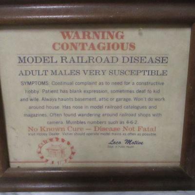 Lot 101 - Model Railroad Disease Wall Hanging
