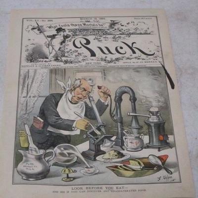 Lot 123 - Photo of Puck,Look Before You Eat,1884,Opper,