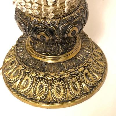 Lot 49 - Large Brass Ornate Lamp