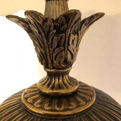 Lot 49 - Large Brass Ornate Lamp