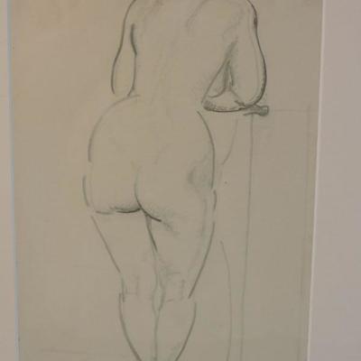 Bjorn Nielsen - Pair of Pencil Nude Line Drawings 1957