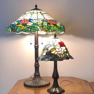  Lot 79 - Pair of Tiffany Style Lamps