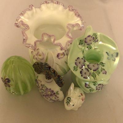 Lot 84- Fenton Purple Flowers