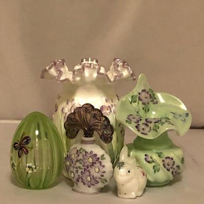 Lot 84- Fenton Purple Flowers