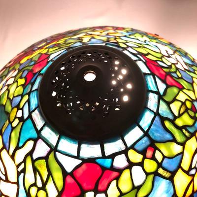 Lot 91- Tiffany Style Mushroom Lamp