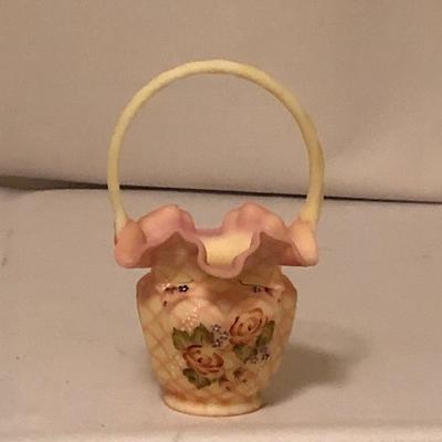 Lot 93- Fenton Pink Milk Glass