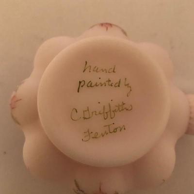 Lot 93- Fenton Pink Milk Glass