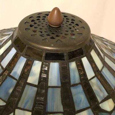 Lot 96- Double Shade Tiffany Style Lamp
