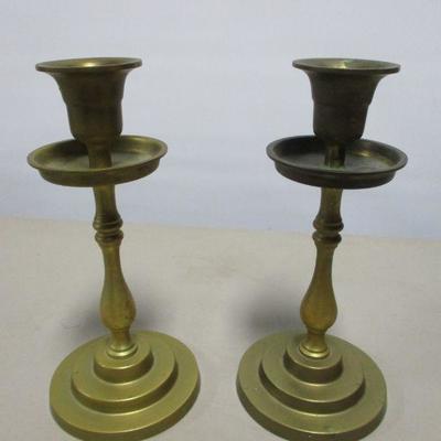 Lot 156 - Brass Candle Holders