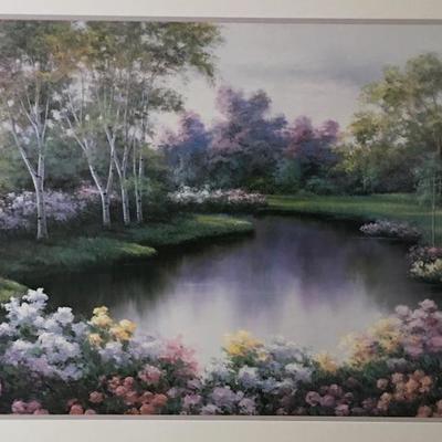  Lot 124 - Large Framed & Matted Artwork 