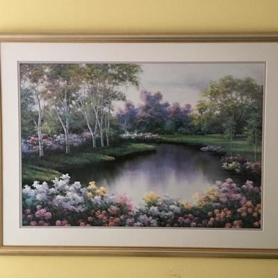  Lot 124 - Large Framed & Matted Artwork 
