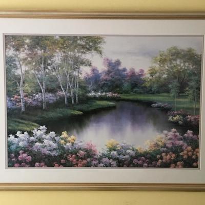  Lot 124 - Large Framed & Matted Artwork 