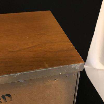 Lot 128- Drew Side Table and Dresser Mirror