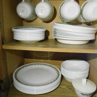 Nice Corelle Living Ware Dish, Cup, and Serving Platter Set 