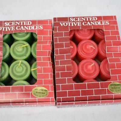 24 Scented Votive Candles: 12 Green 