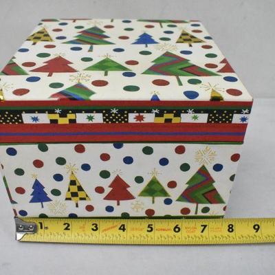 5 Piece Christmas Gift Boxes & Tins - New