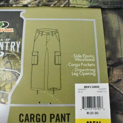 Mossy Oak Men's Cargo Pant - Breakup Country Size Medium, 32-34 - New