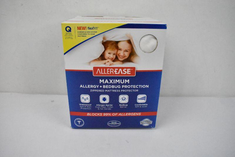 allerease maximum allergy & bed bug zippered mattress protector