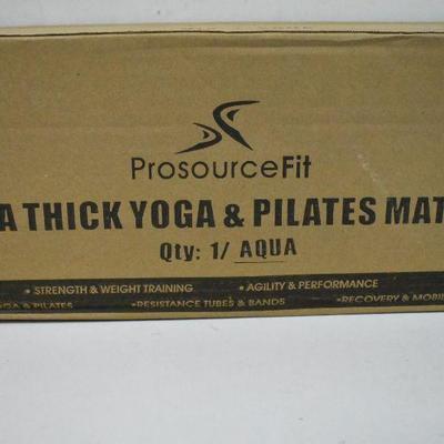 Extra Thick Yoga and Pilates Mat 1/2 inch - Aqua - New