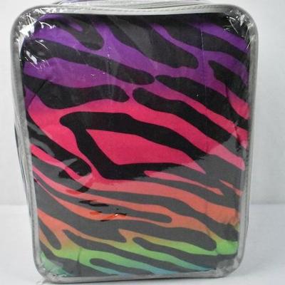 Your Zone Rainbow Zebra Comforter Set, Full/Queen. Comforter & 2 Shams - New