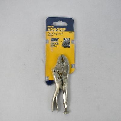 Irwin Vise Grip 1002L3 Curved Jaw Locking Pliers With Wire Cutter - New