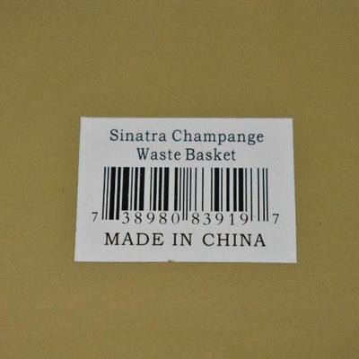 Sinatra Champagne Waste Basket: Heavy, High Quality, Gold Color - New