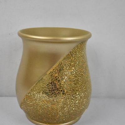 Sinatra Champagne Waste Basket: Heavy, High Quality, Gold Color - New