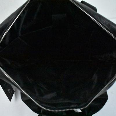 Bullcaptain Leather Laptop Bag Briefcase Travel Handbag (Black) - New