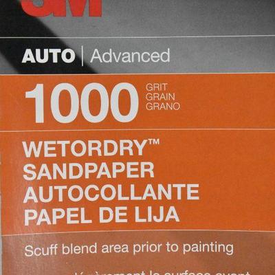 3M Wetordry Sandpaper, 1000 grit, 9 in x 11 in, 5 sheets per pack - New