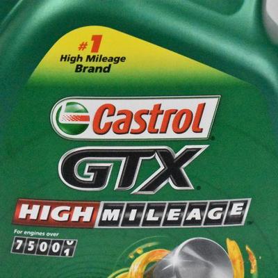 Castrol GTX High Mileage 5W-20 Synthetic Blend Motor Oil, 5 QT - New