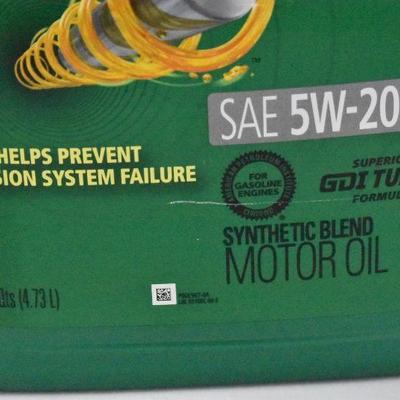 Castrol GTX High Mileage 5W-20 Synthetic Blend Motor Oil, 5 QT - New