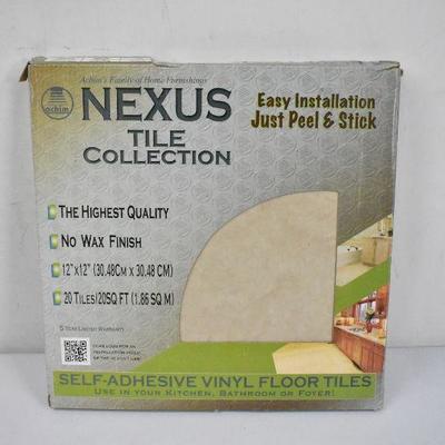 Achim Nexus Carrera Marble 12x12 Self Adhesive Vinyl Tile - 20 sq. ft. - New